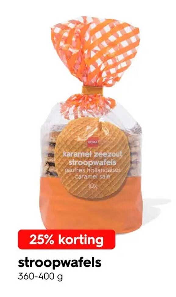 karamel zeezout stroopwafels 10x 25% korting