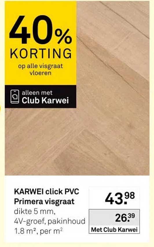 KARWEI click PVC Primera visgraat