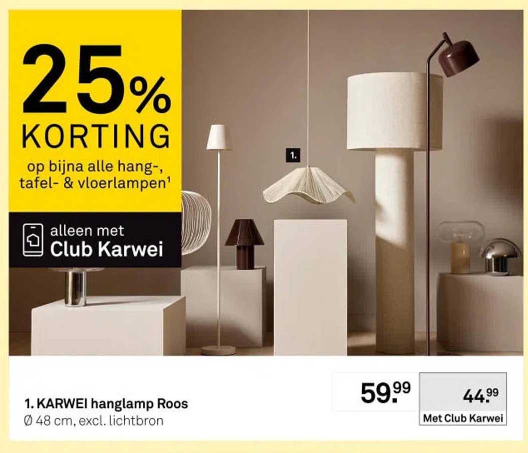 KARWEI hanglamp Roos