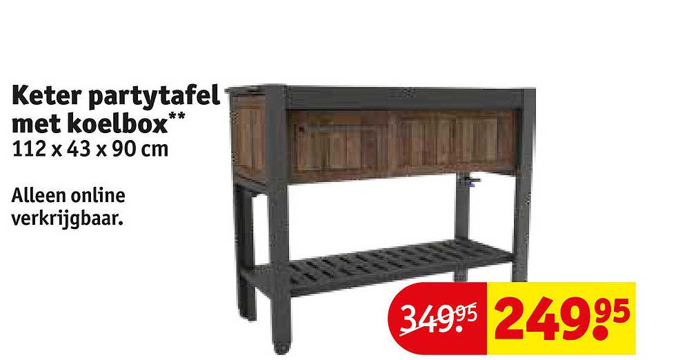 Keter partytafel met koelbox**