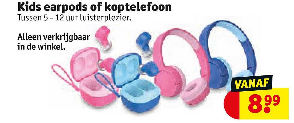 Kids earpods of koptelefoon