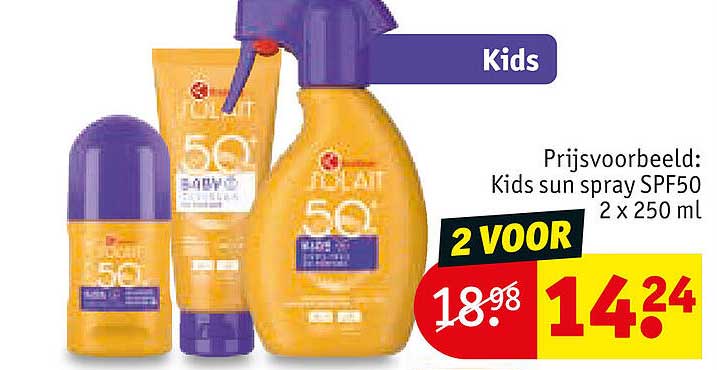Kids sun spray SPF50 2 x 250 ml 2 voor