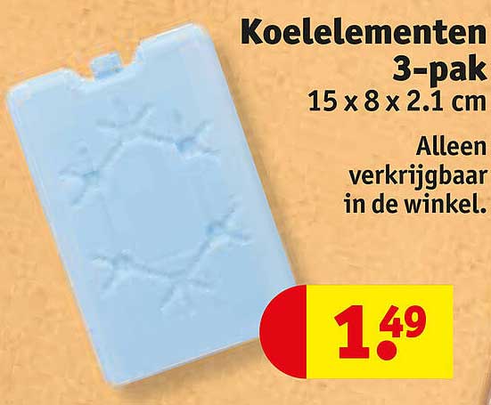 Koelelementen 3-pak