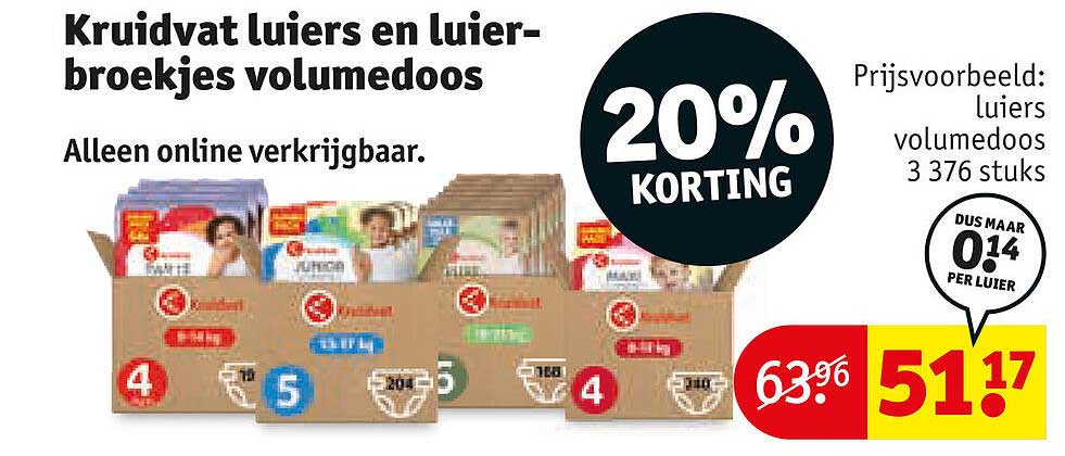 Kruidvat luiers en luierbroekjes volumedoos