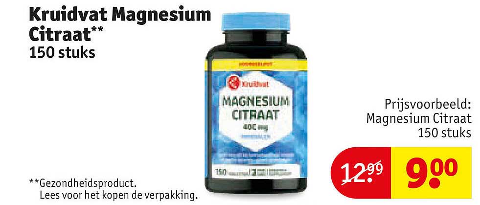 Kruidvat Magnesium Citraat** 150 stuks