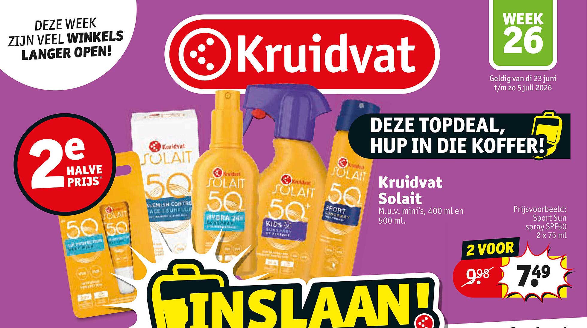 Kruidvat Solait 2e halve prijs