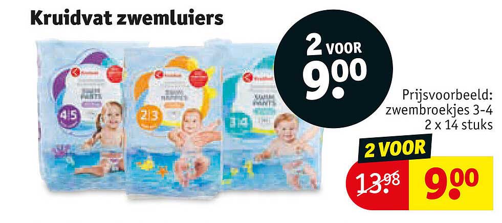Kruidvat zwemluier 2 voor 9.00