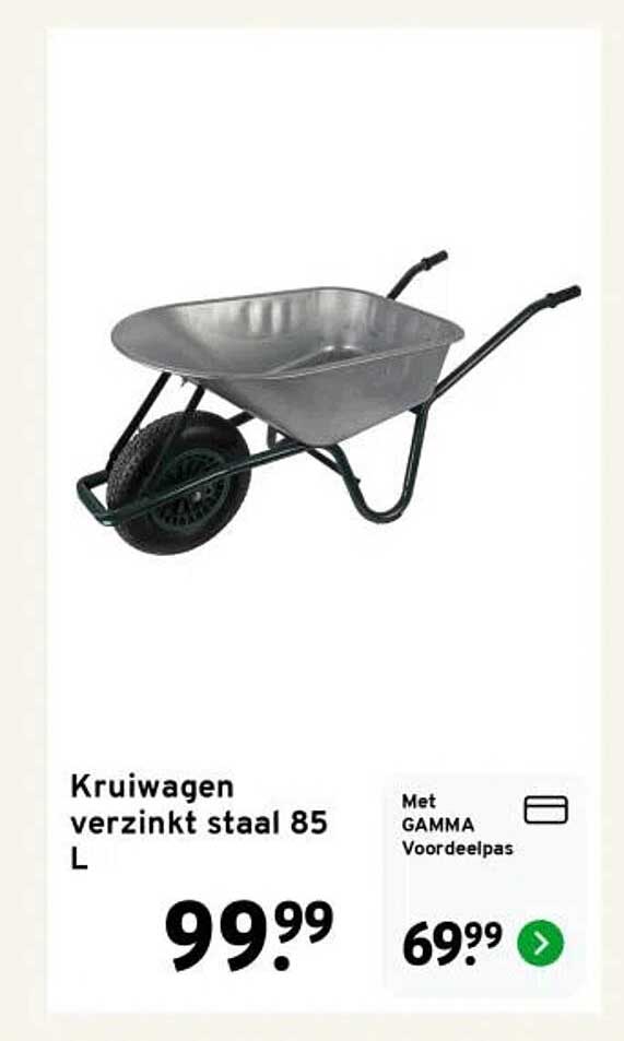 Kruiwagen verzinkt staal 85 L