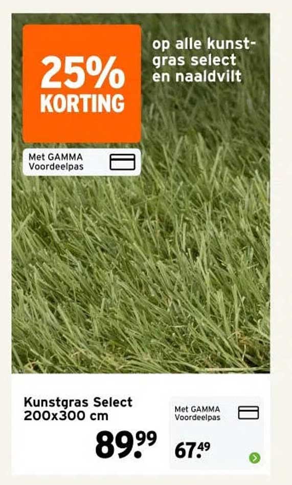 Kunstgras Select 200x300 cm 25% korting op alle kunstgras select en naaldvilt
