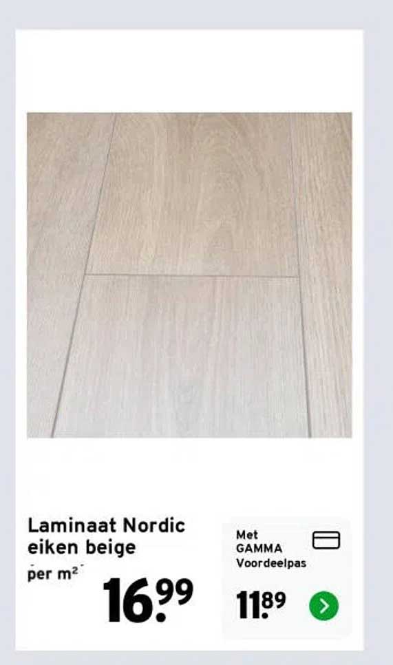 Laminaat Nordic eiken beige per m²