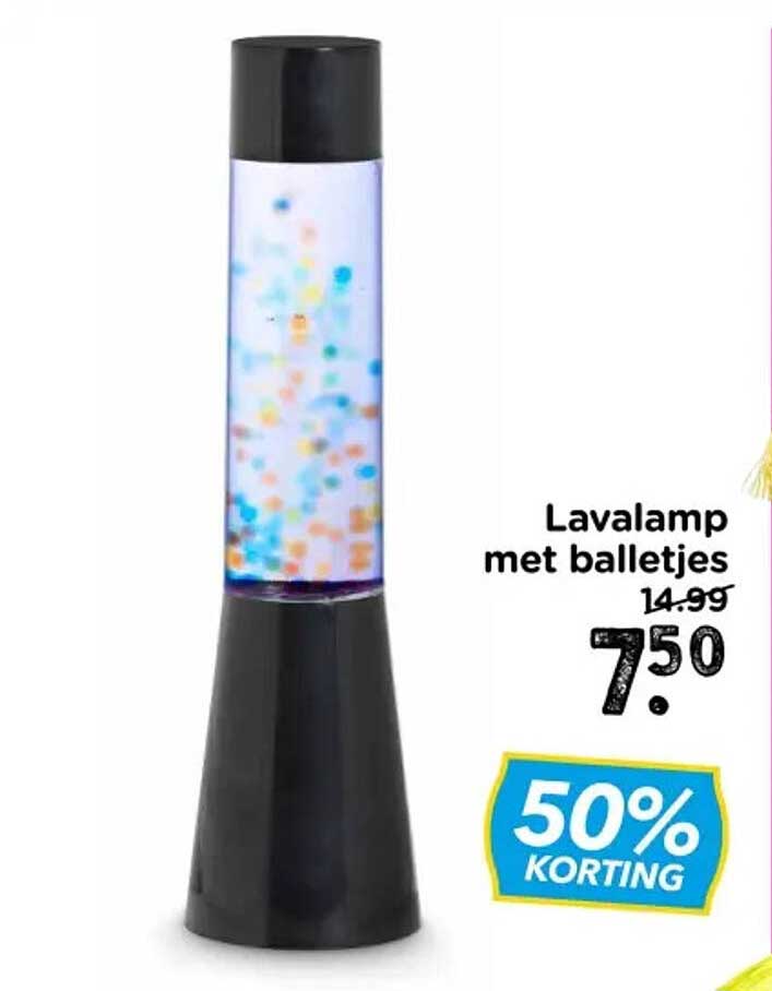 Lavalamp met balletjes 50% KORTING