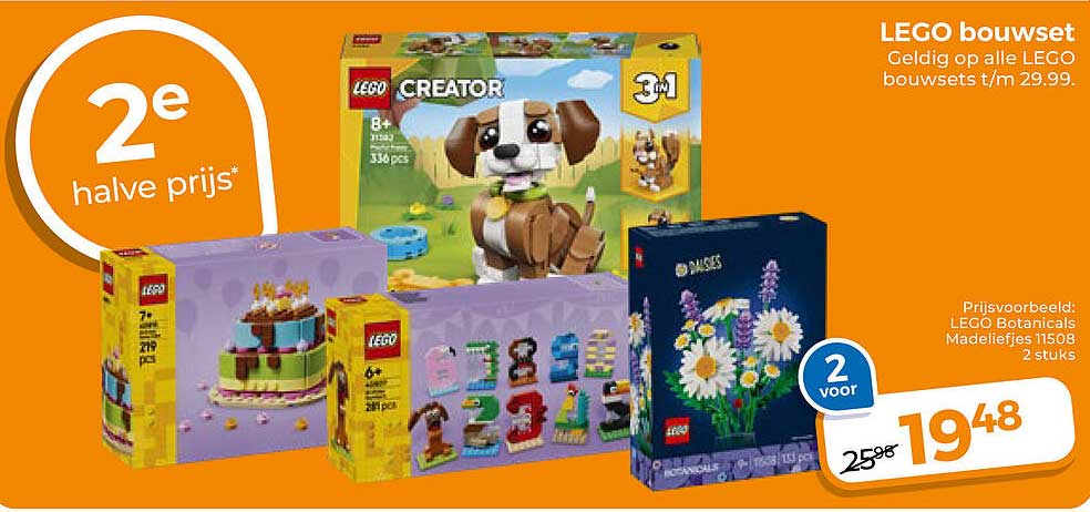 LEGO bouwset 2e halve prijs