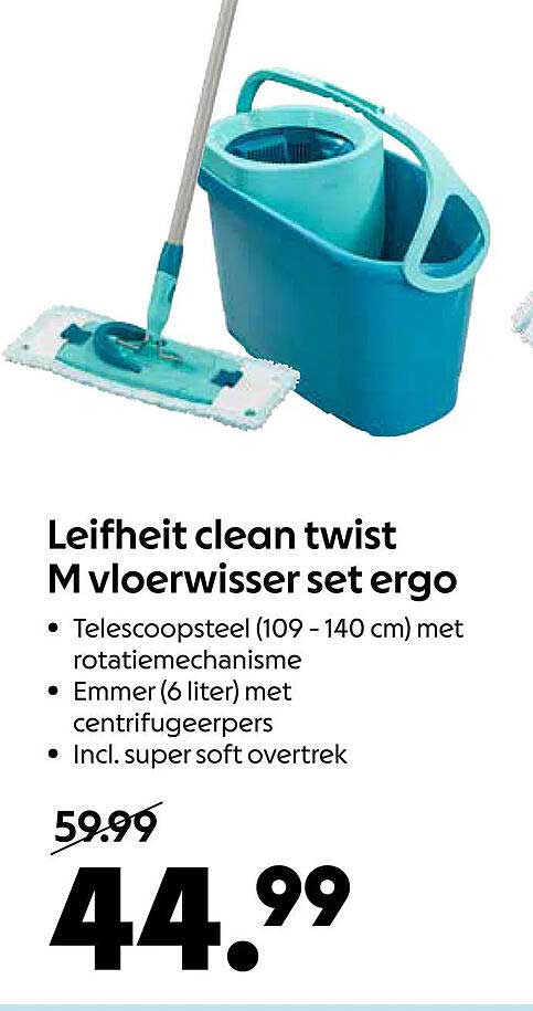 Leifheit clean twist M vloerwisser set ergo