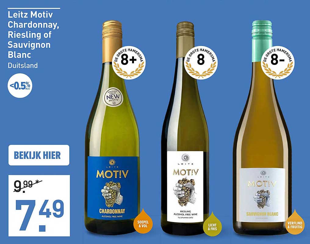 Leitz Motiv Chardonnay, Riesling of Sauvignon Blanc Duitsland