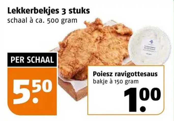 Lekkerbekjes 3 stuks schaal à ca. 500 gram