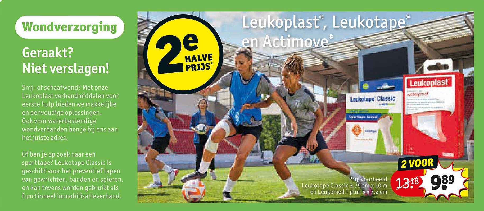 Leukoplast®, Leukotape® en Actimove® 2 voor 9.89 2e halve prijs