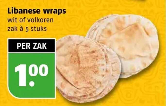 Libanese wraps wit of volkoren zak à 5 stuks