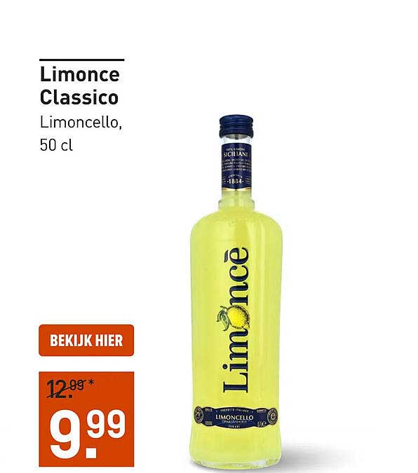 Limonce Classico Limoncello, 50 cl