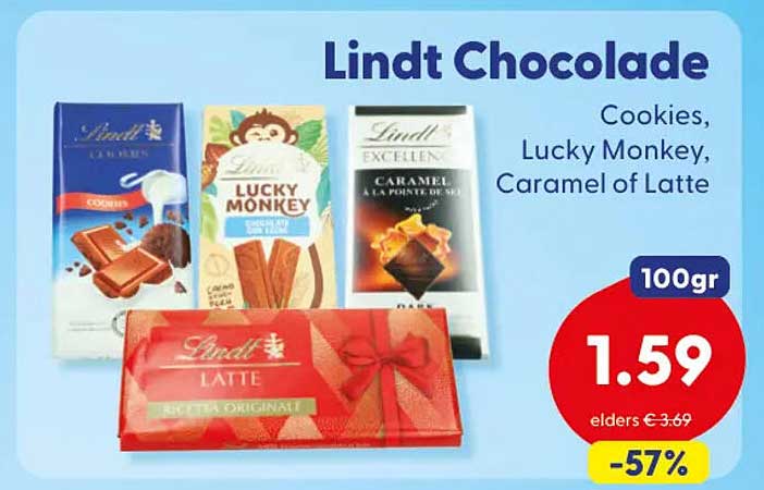 Lindt Chocolate Cookies, Lucky Monkey, Caramel of Latte