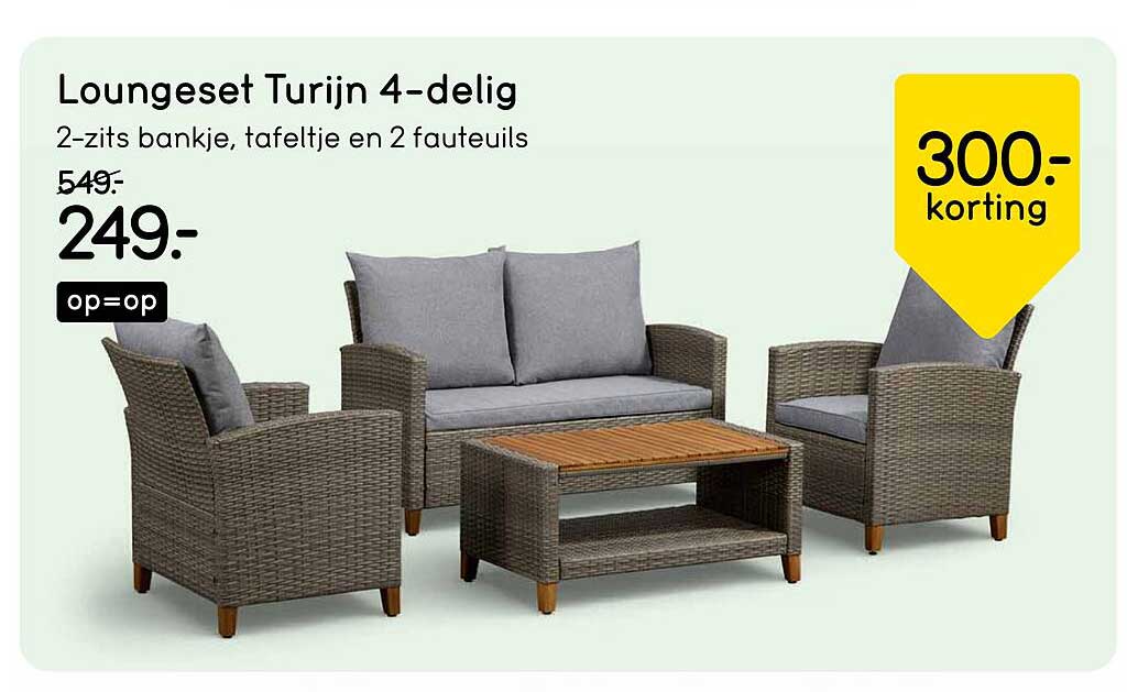 Loungeset Turijn 4-delig