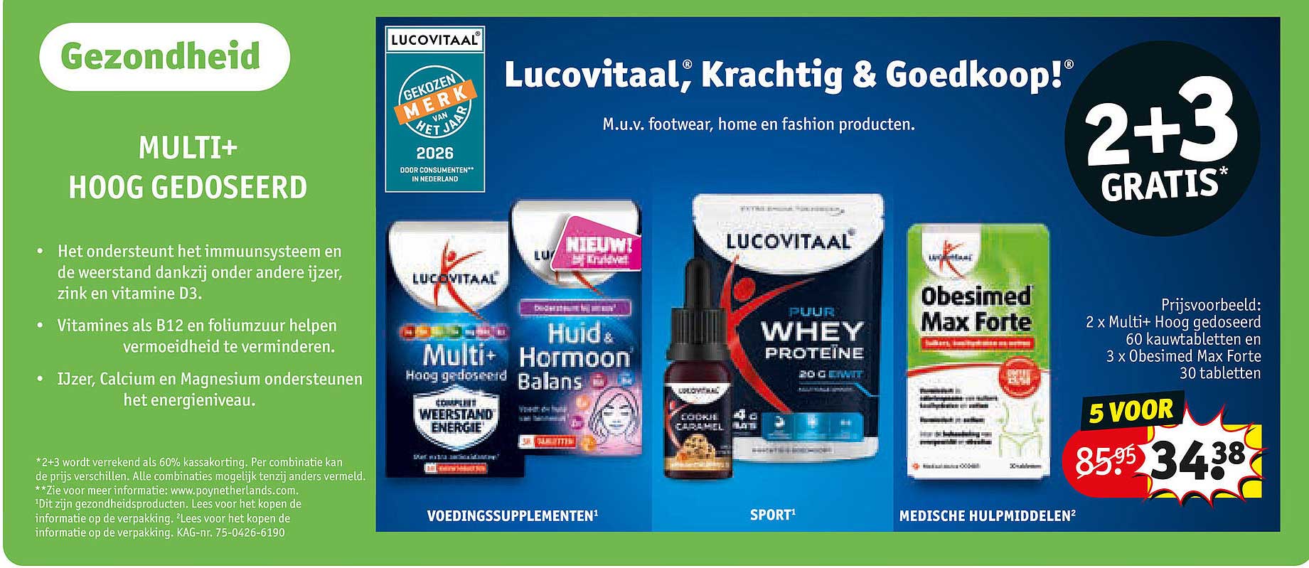 Lucovitaal, Krachtig & Goedkoop! 2+3 GRATIS*
