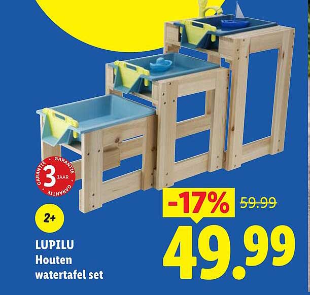 LUPILU Houten watertafel set