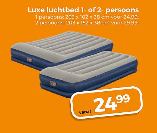 Luxe luchtbed 1- of 2-persoons