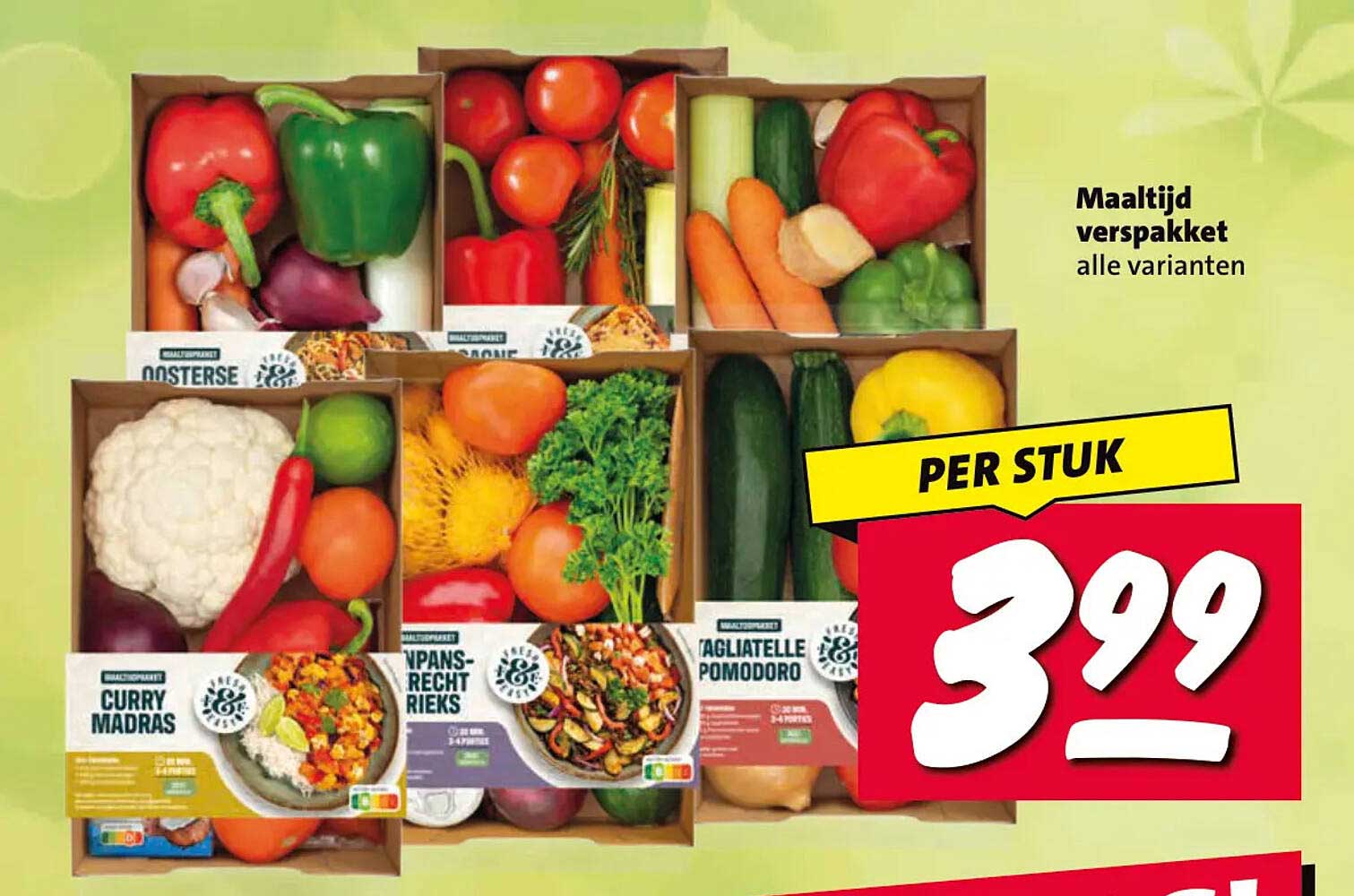 Maaltijd verspakket alle varianten PER STUK