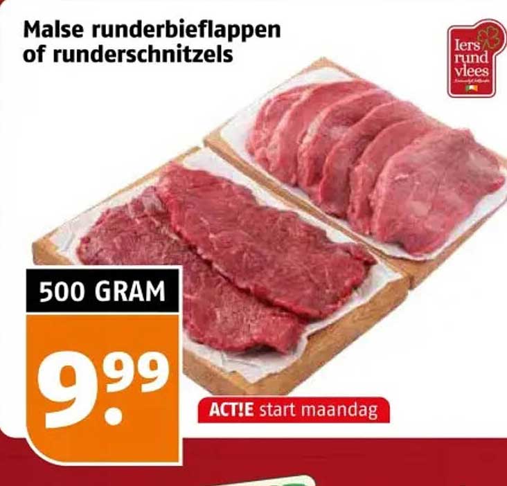 Malse runderbieflappen of runderschnitzels