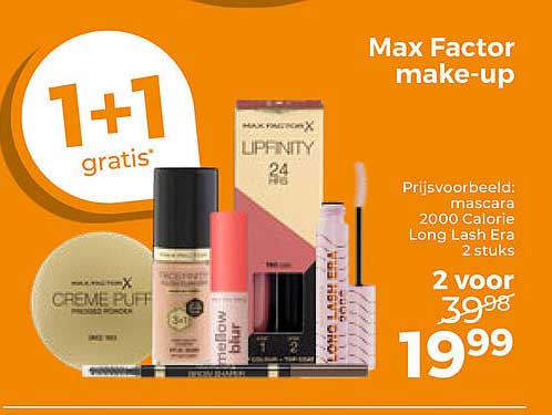 Max Factor make-up 1+1 gratis
