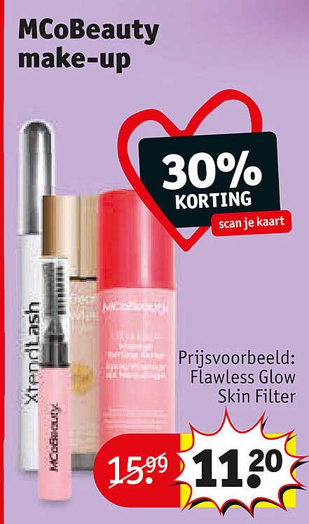MCoBeauty make-up 30% KORTING scan je kaart