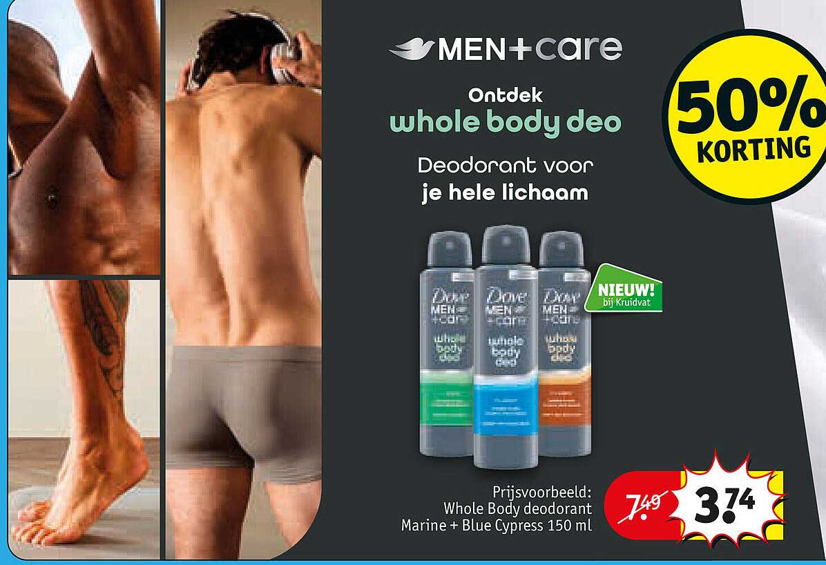 MEN+care Ontdek whole body deo Deodorant voor je hele lichaam 50% KORTING