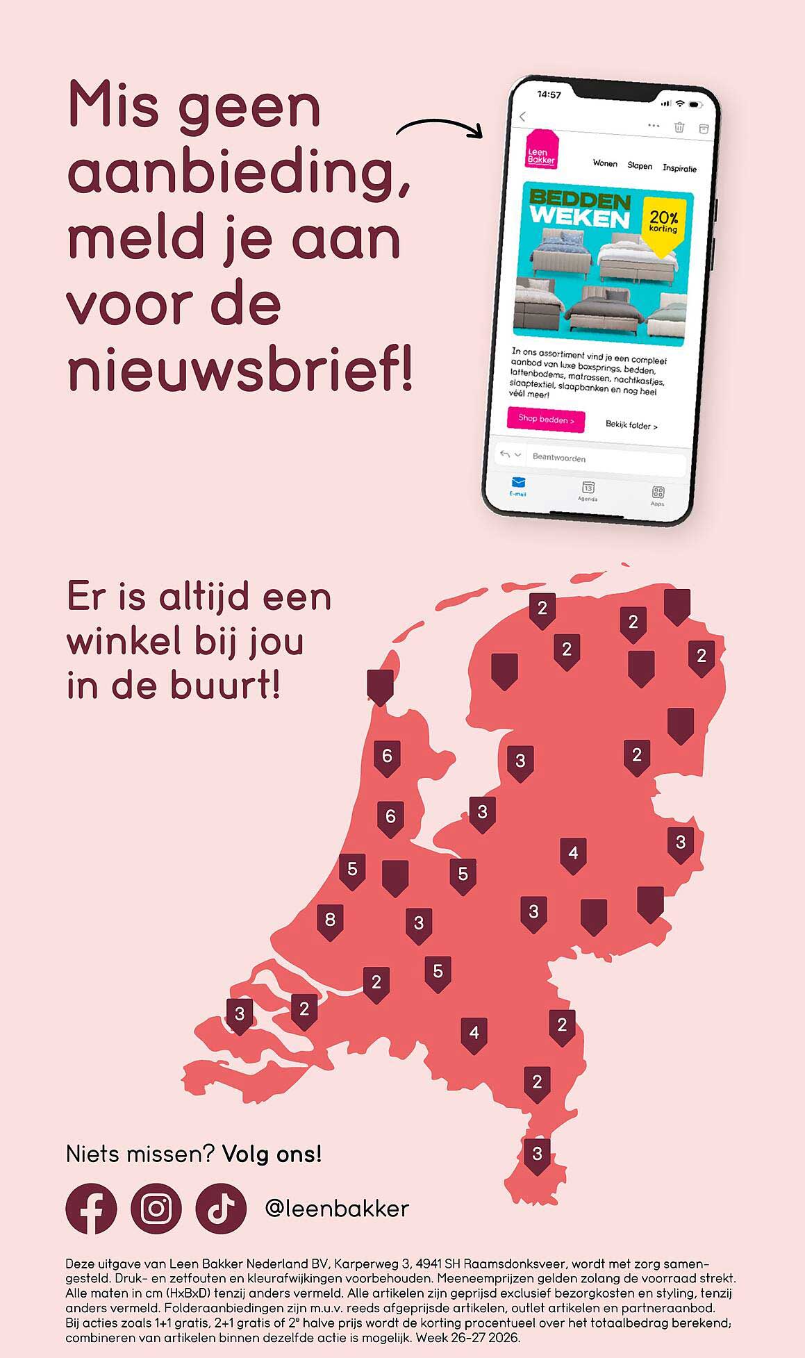 Mis geen aanbieding, meld je aan voor de nieuwsbrief!