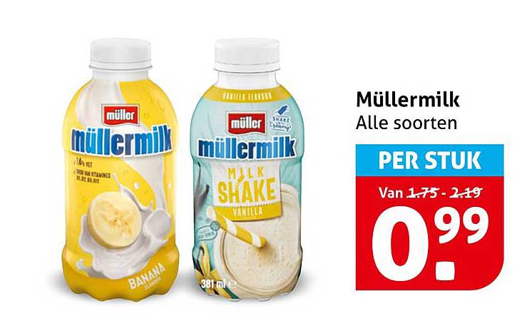 Müllermilk Alle soorten PER STUK