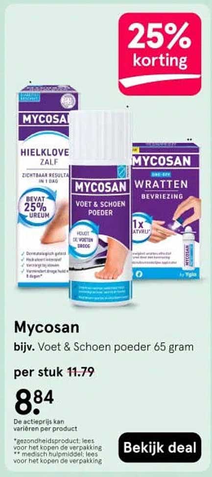 Mycosan bijv. Voet & Schoen poeder 65 gram