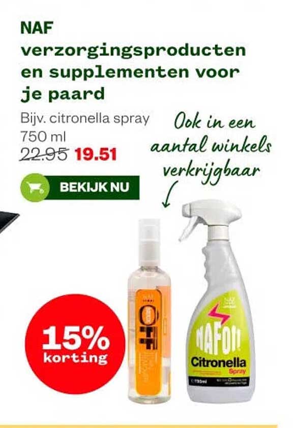 NAF verzorgingsproducten en supplementen voor je paard