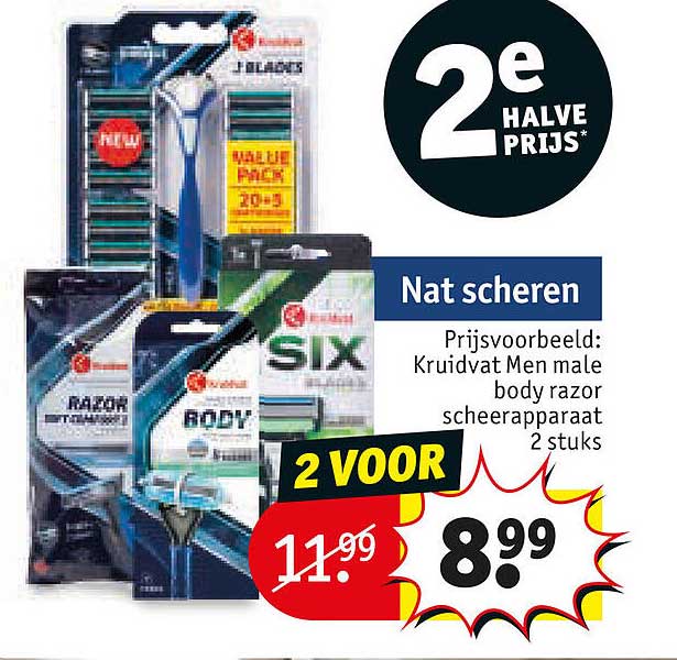 Nat scheren 2e halve prijs