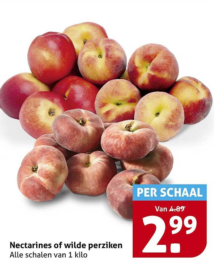 Nectarines of wilde perziken Alle schalen van 1 kilo