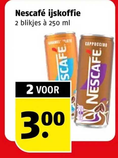 Nescafé ijskoffie 2 blikjes à 250 ml 2 voor