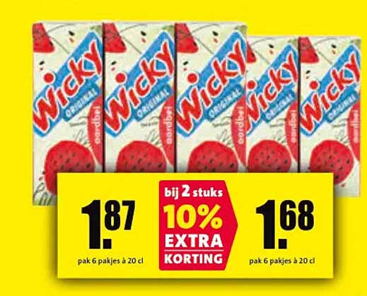 Nicky aardbeien bij 2 stuks 10% extra korting