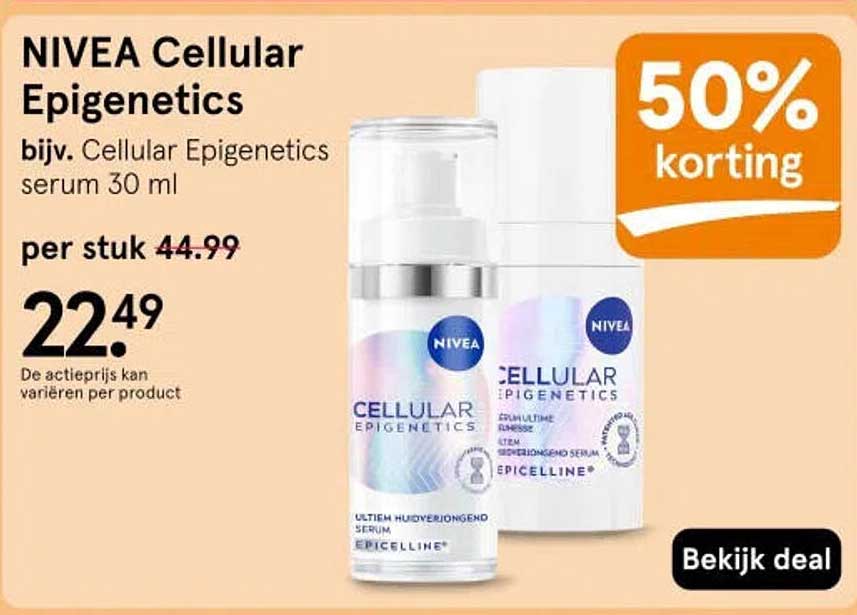 NIVEA Cellular Epigenetics bijv. Cellular Epigenetics serum 30 ml 50% korting