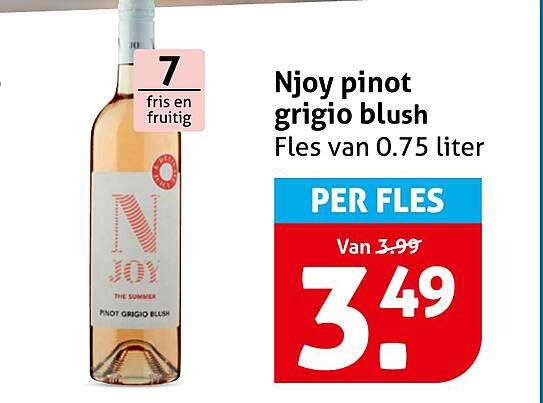 Njoy pinot grigio blush Fles van 0.75 liter