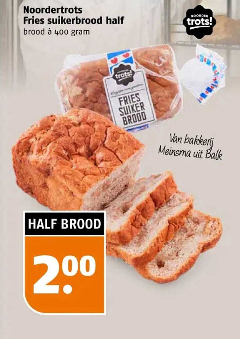 Noordertrot(s) Fries suikerbrood half