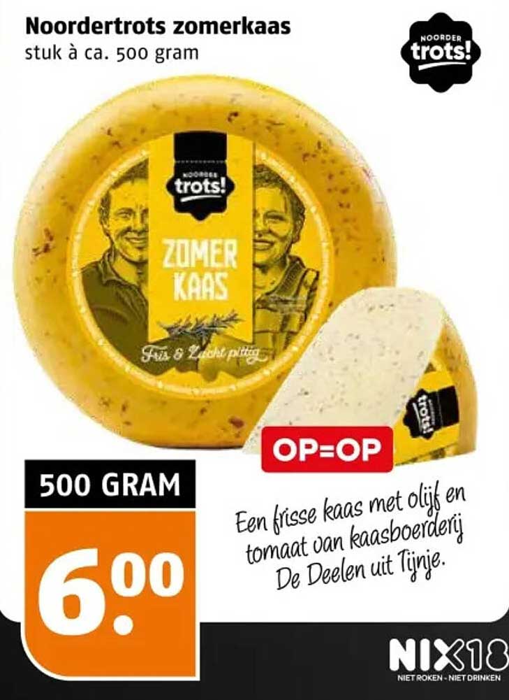 Noordertrots zomerkaas stuk à ca. 500 gram
