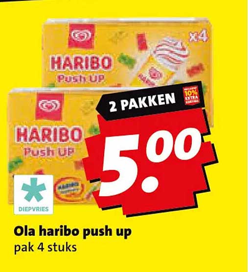 Ola haribo push up pak 4 stuks 2 pakken