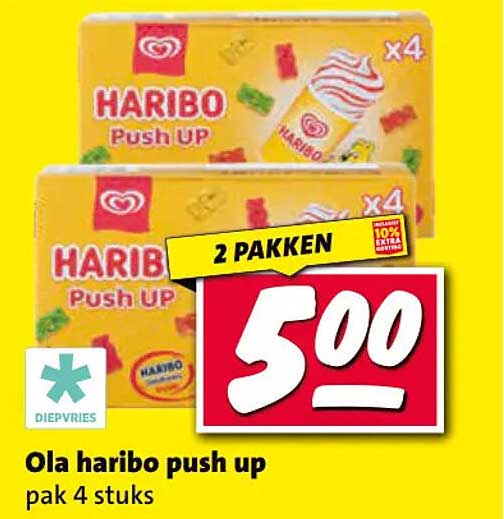 Ola haribo push up pak 4 stuks 2 pakken