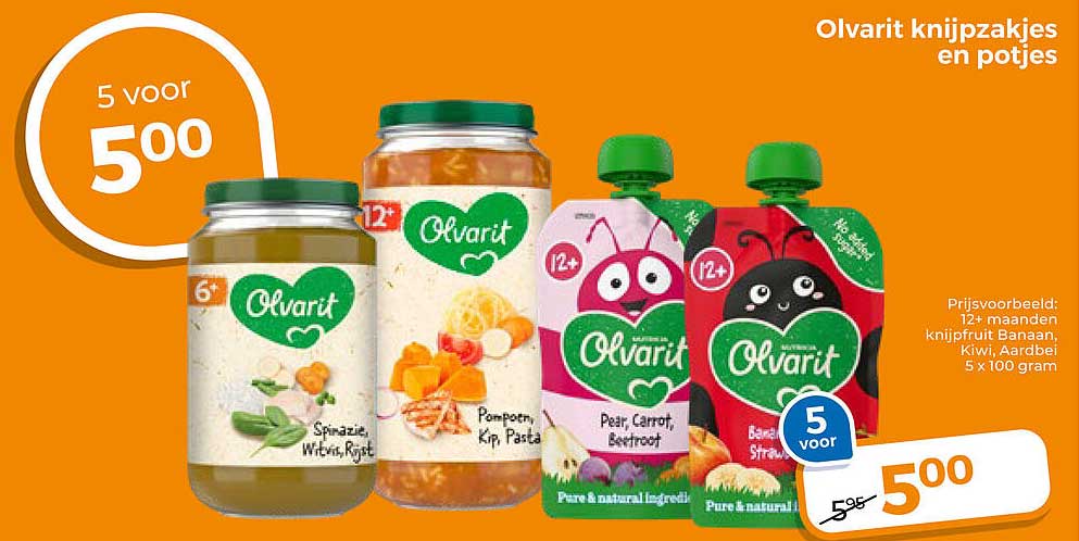 Olvarit knijpzakjes en potjes