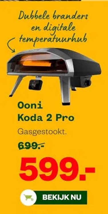 Ooni Koda 2 Pro Gasgestookt.