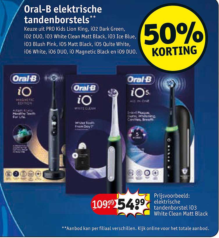 Oral-B elektrische tandenborstels** 50% KORTING