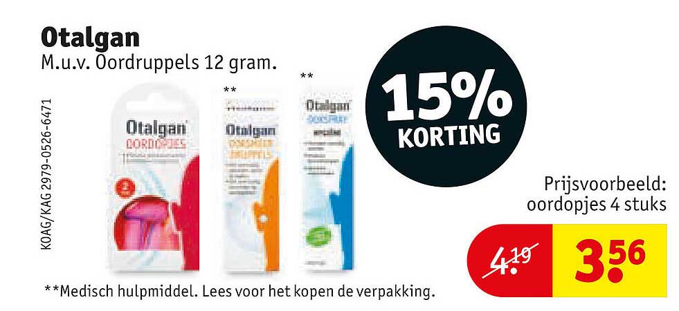 Otalgan M.u.v. Oordruppels 12 gram 15% KORTING